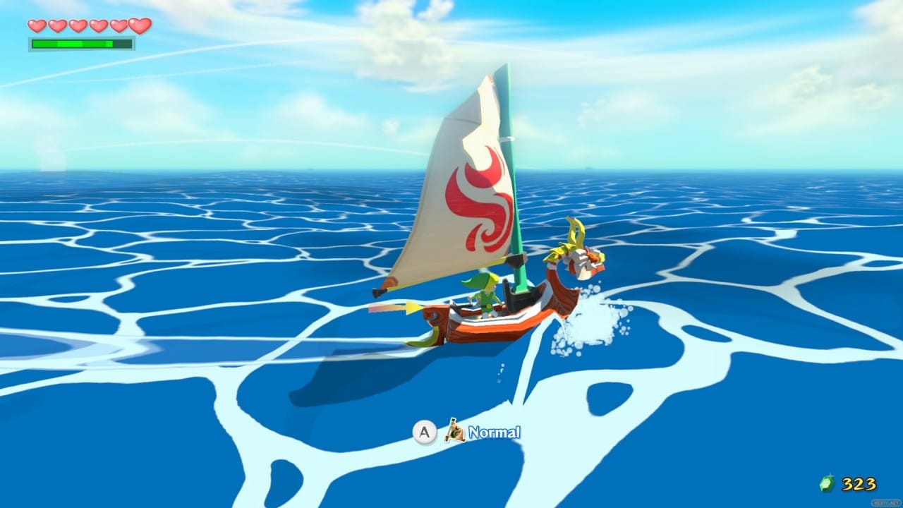 The Legend of Zelda Wind Waker en el mar de Hyrule