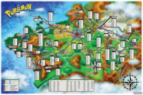 1310-26 Pokémon X - Y Mapa todos los Pokémon