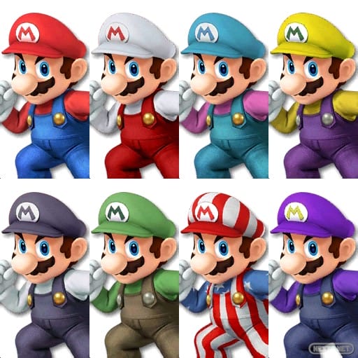 1409-29 Next Smash Mario trajes