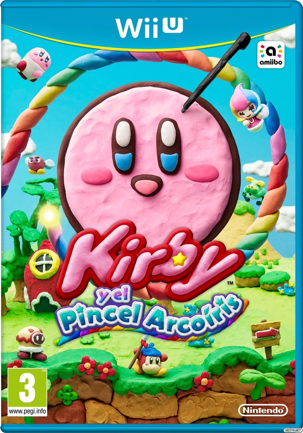 1503-11 Kirby y el Pincel Arcoíris BoxArt Wii U 1