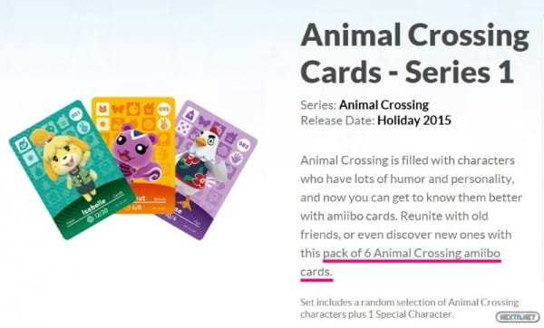 1507-22 sobres de cartas amiibo américa
