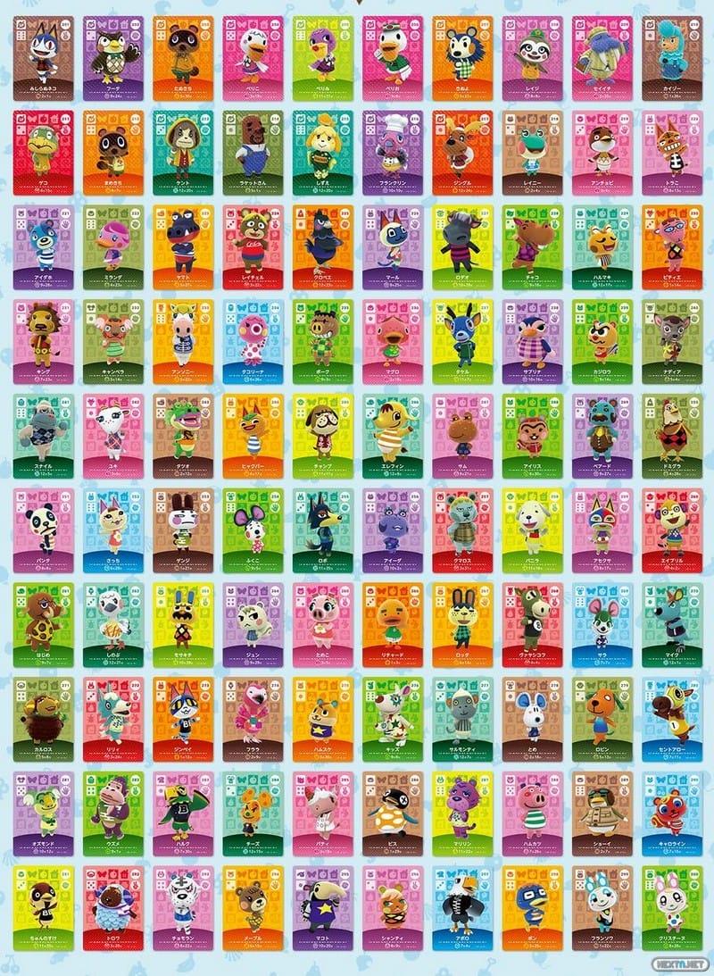 1601-05 Tercera Oleada Cartas Amiibo Animal Crossing 1