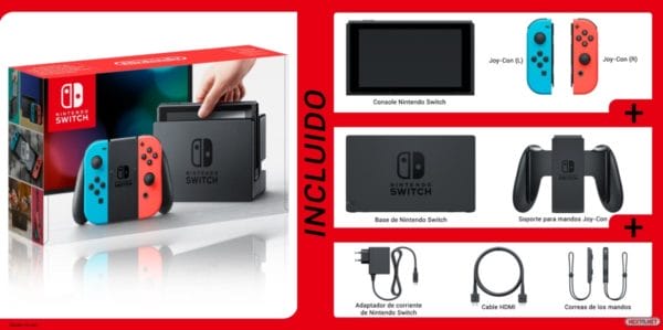 Nintendo Switch pack contenido caja