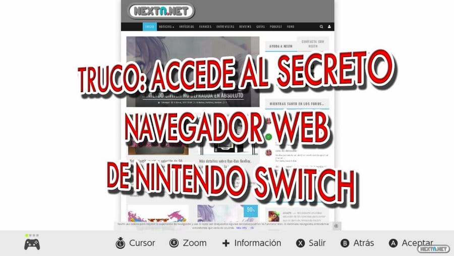 Truco Navegador Web Nintendo Switch