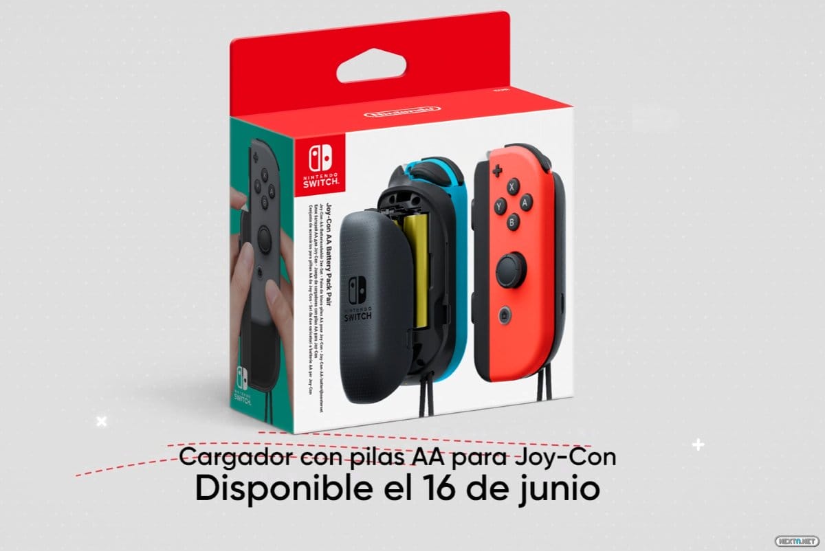 Joy-Con cargador pilas AA