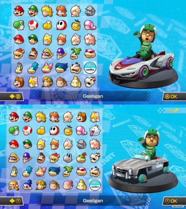 Mario Kart 8 Deluxe inexpresividad Mii