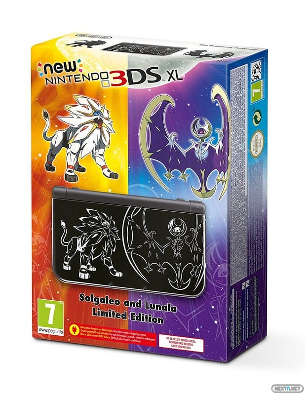 New Nintendo 3DS XL Pokémon Solgaleo y Lunala