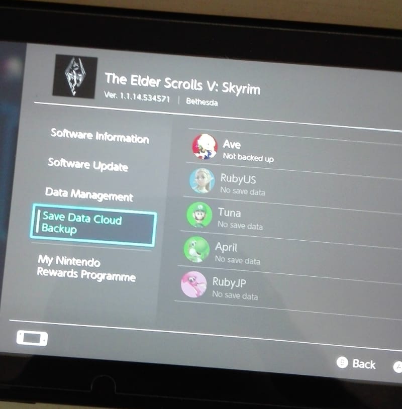 Nintendo Switch firmware 6.0.0 partidas nube