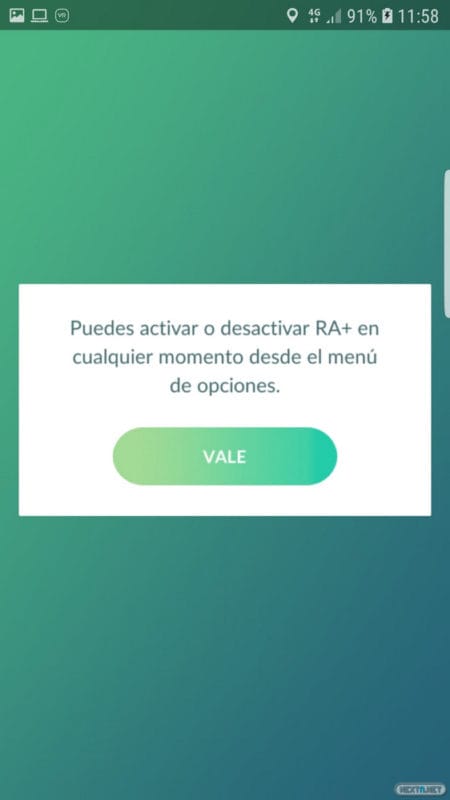 Pokémon GO activar RA+ AR+ Android