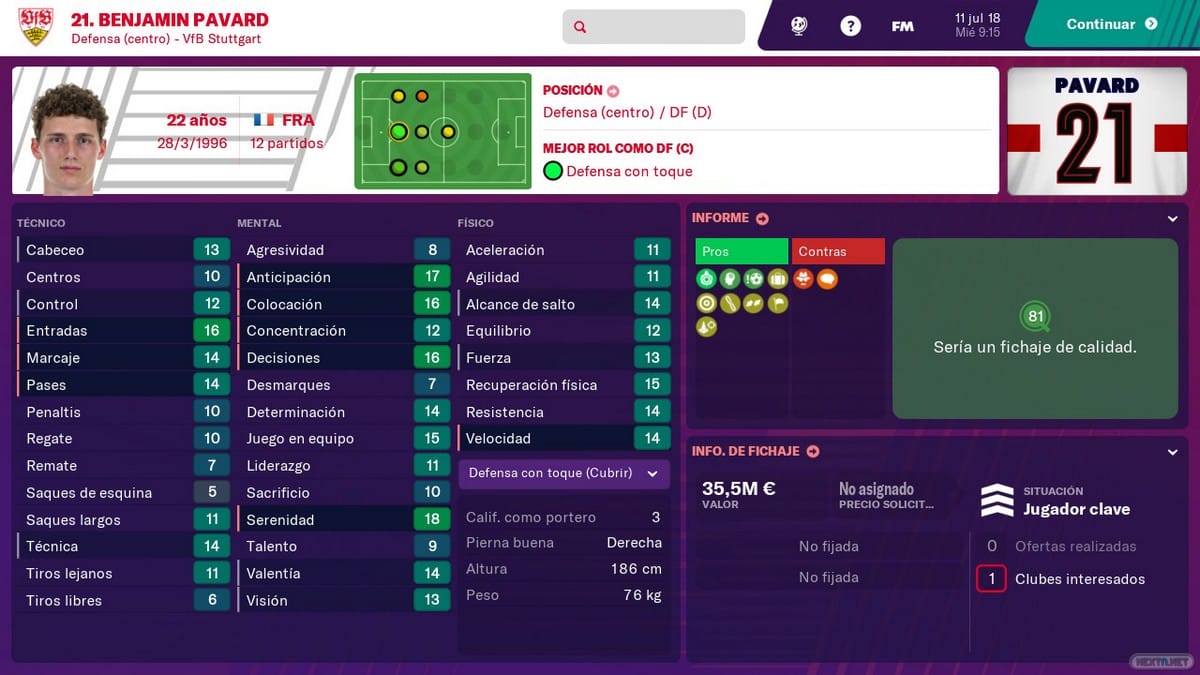 Football Manager Touch 2019 análisis Nintendo Switch