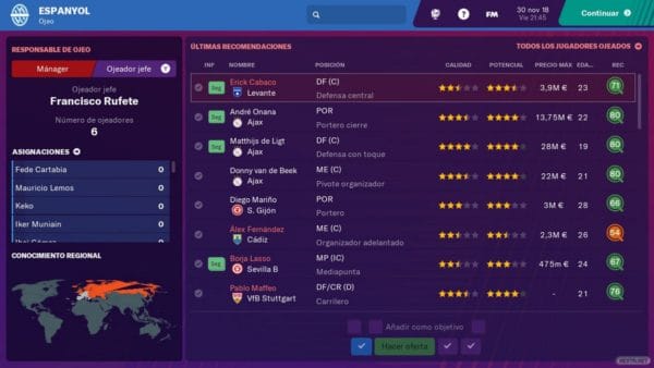 Football Manager Touch 2019 análisis Nintendo Switch