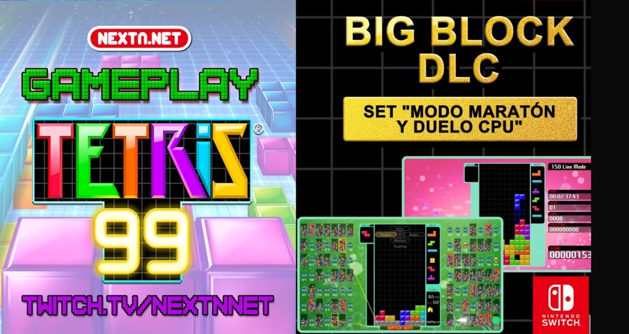 Tetris 99 gameplay Big Block DLC