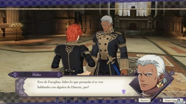 Fire Emblem: Three Houses diálogo afinidad