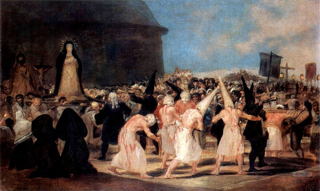 Procesión de disciplinantes, Goya BLASPHEMOUS