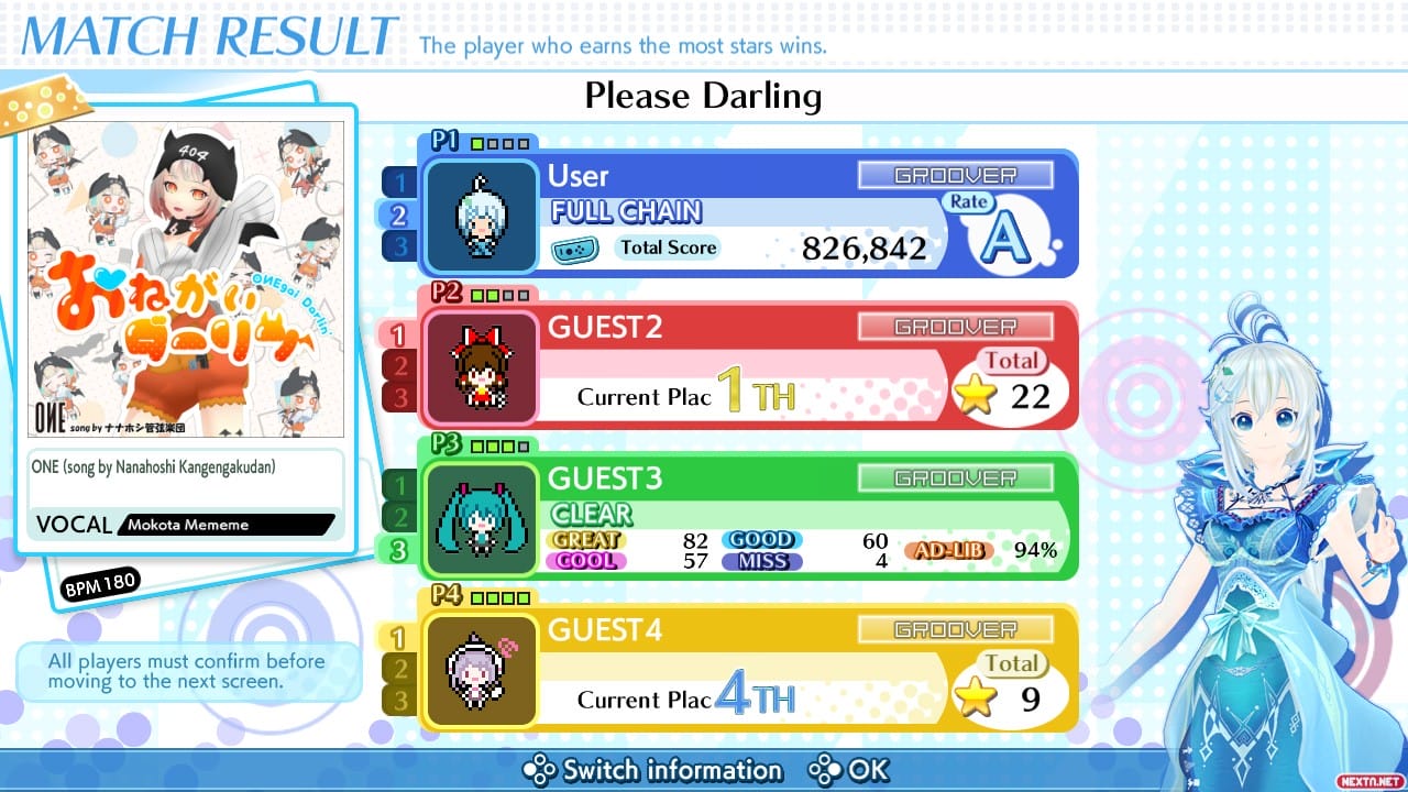 Groove Coaster Wai Wai Party!!!! análisis Nintendo Switch