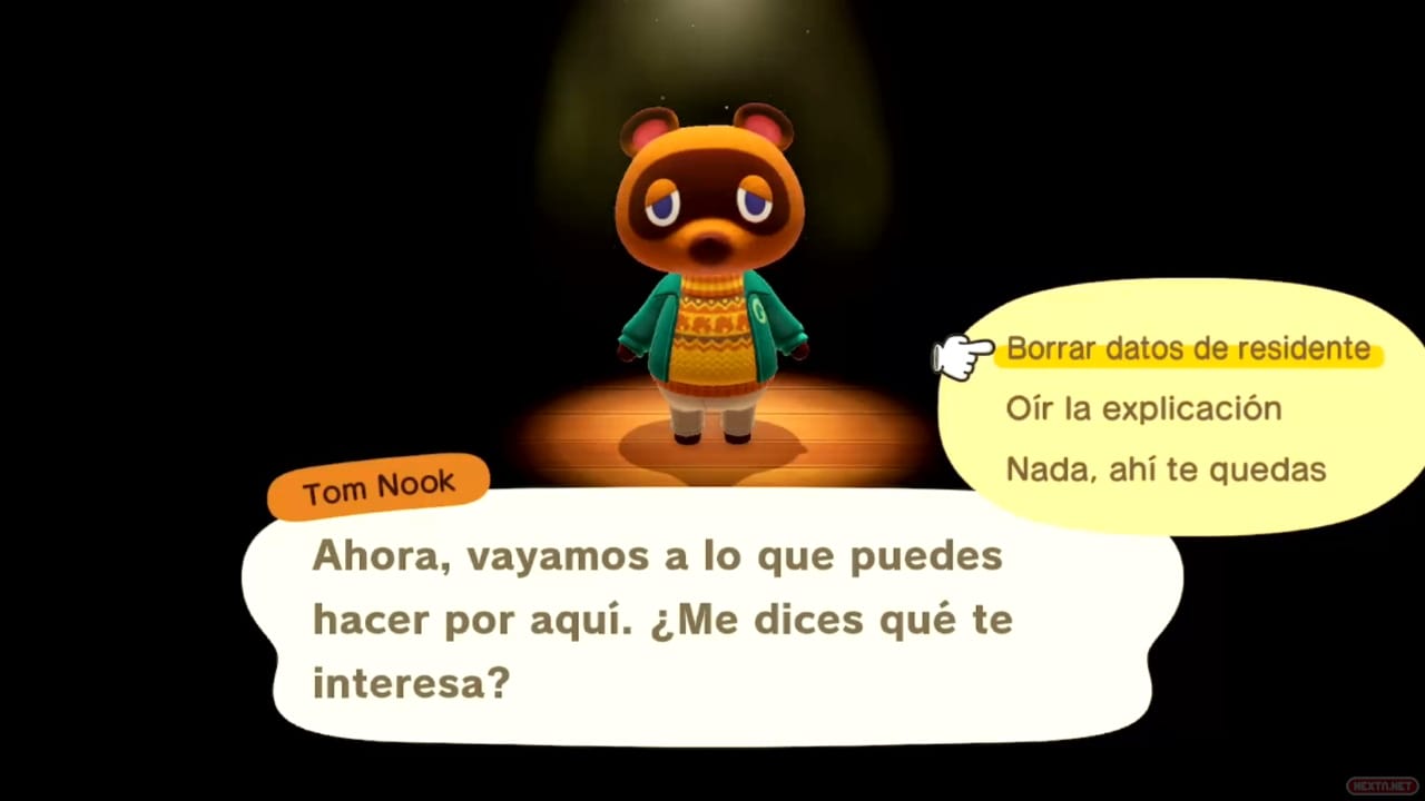 Guía Animal Crossing New Horizons borrar datos de guardado