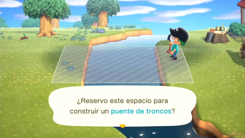 Guía Animal Crossing New Horizons colocar puente