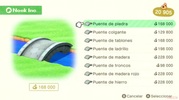 Guía Animal Crossing New Horizons puentes