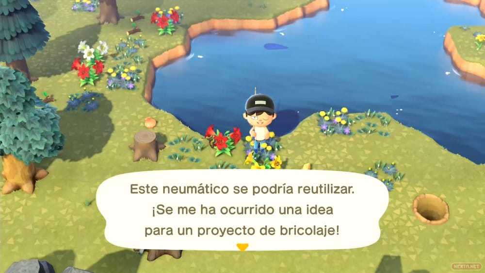 Guía Animal Crossing New Horizons reciclar neumáticos basura