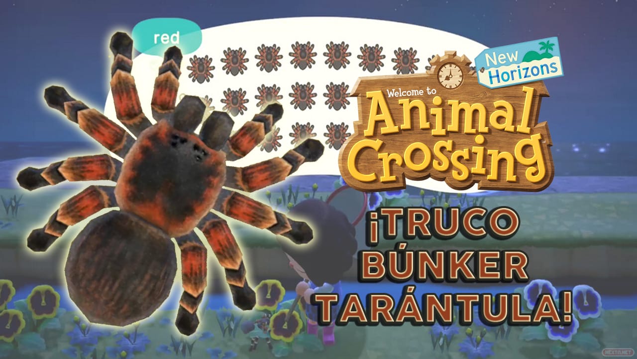 Truco Búnker Tarántula Animal Crossin New Horizons