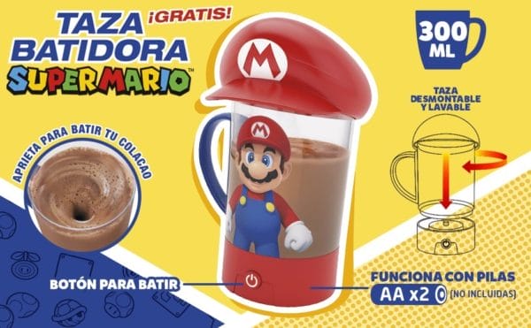 Cola Cao Taza Batidora Baticao Super Mario