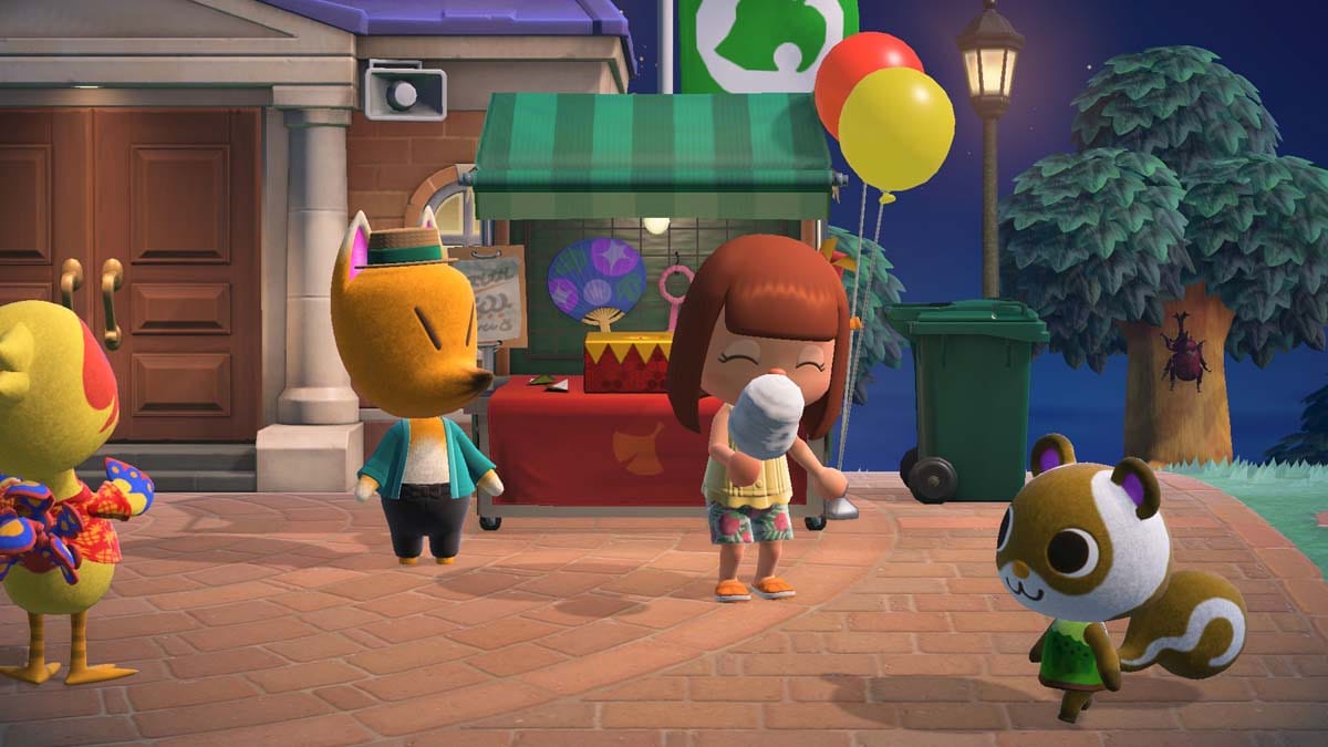 Animal Crossing New Horizons fuegos artificiales
