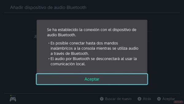 Actualización 13.0.0 Nintendo Switch auriculares bluetooth