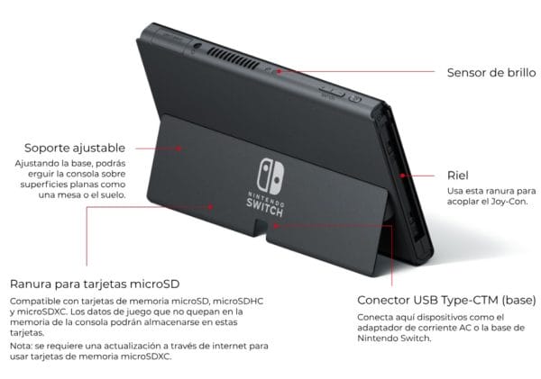 Nintendo Switch OLED especificaciones
