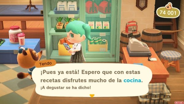 Animal Crossing: New Horizons Recetas de cocina Creación +