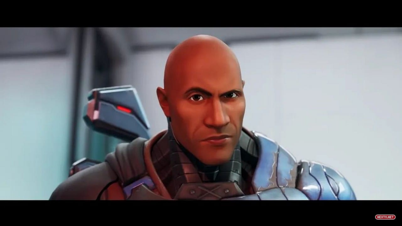 Fortnite Presentación The Rock La Roca Dwayne Johnson Final Capítulo 2 Nintendo Switch