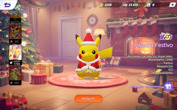 UNITE Pikachu festivo