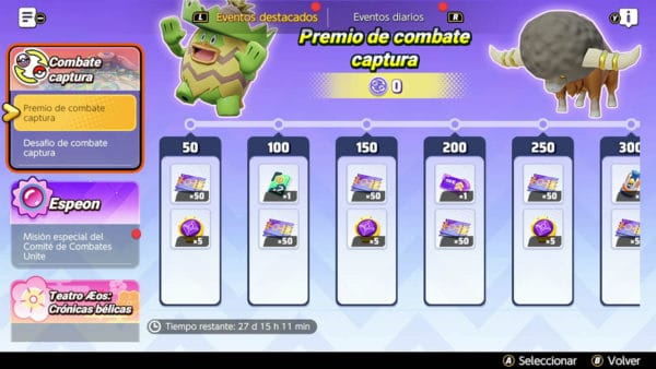 Pokémon UNITE desafio Combate captura