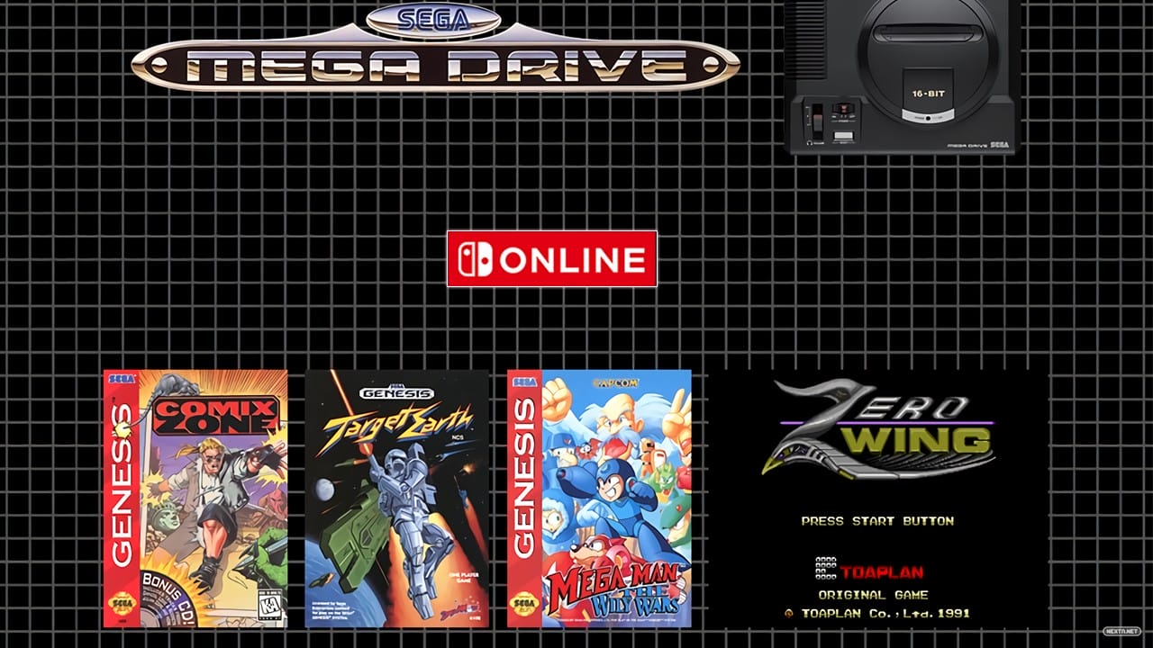 Paquete de Expansión Nintendo Switch Online SEGA Mega Drive Actualización Mega Man The Wily Wars Zero Wings Target Earth Comix Zone