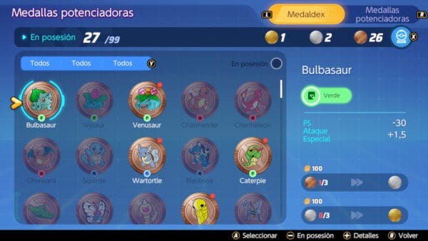 Pokémon UNITE Medallas potenciadoras
