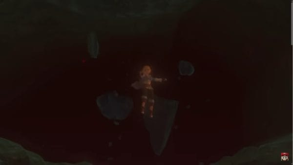 Zelda cayendo al vacío