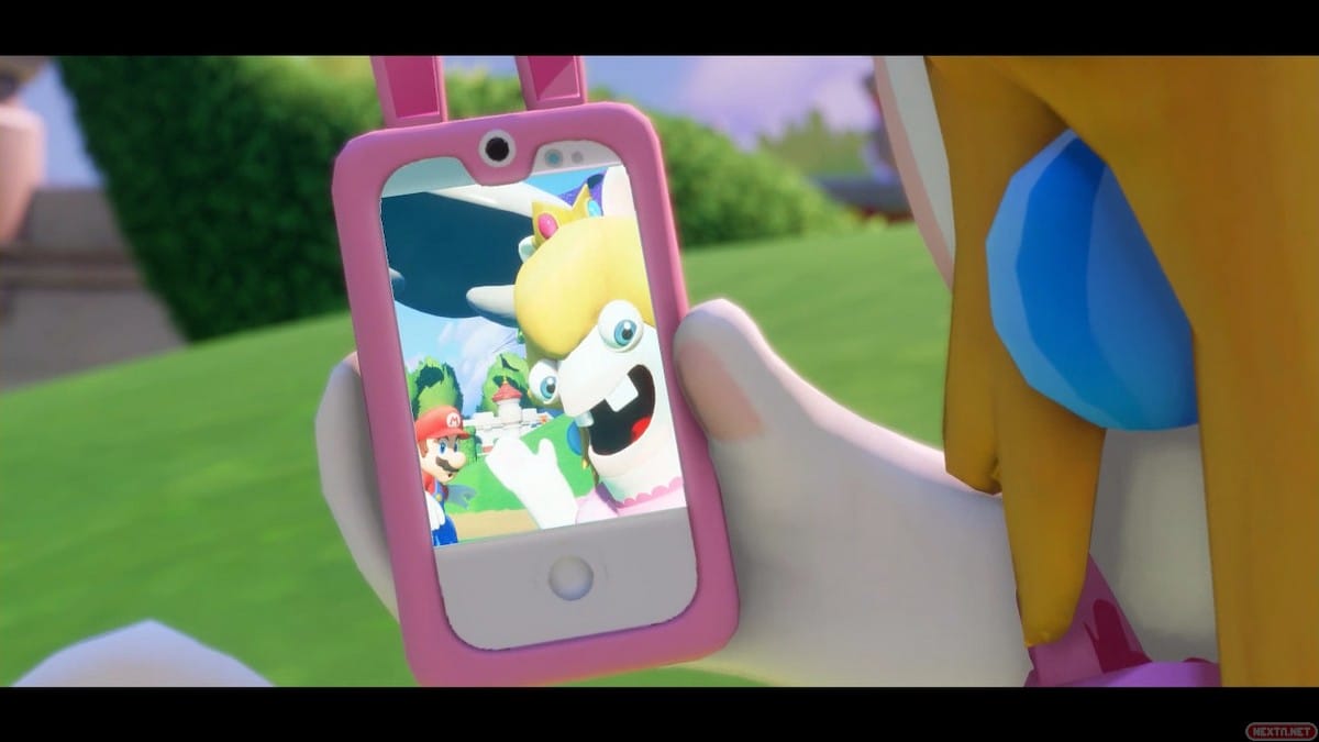 Rabbid Peach Selfie