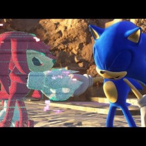 Sonic Frontiers Knuckles Knux fistpump Sonic Choque de puños