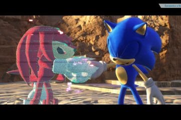 Sonic Frontiers Knuckles Knux fistpump Sonic Choque de puños