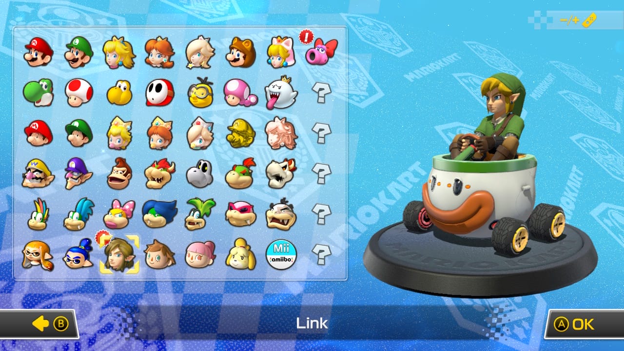 Mario Kart 8 DX plantel