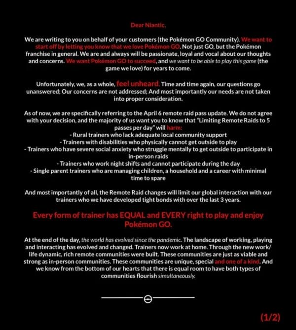 Pokémon GO HearUsNiantic