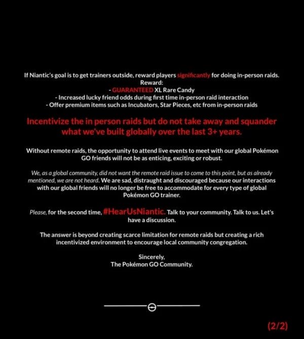 Pokémon GO HearUsNiantic