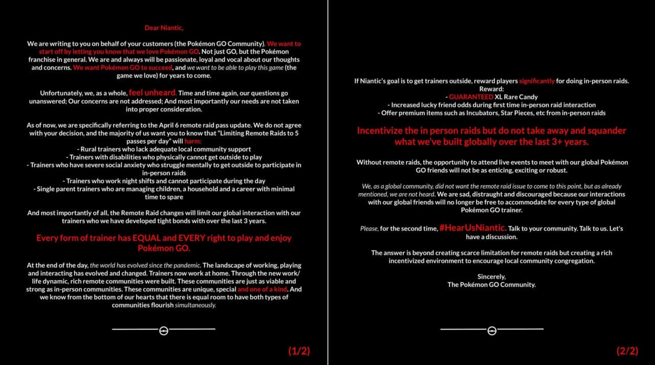 Pokémon GO HearUsNiantic