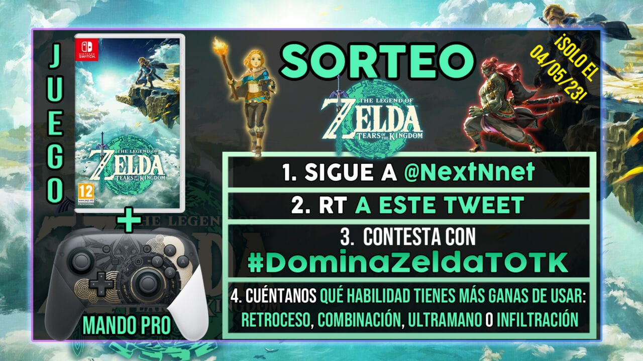 Sorteo juego + Mando Pro Zelda Tears of the Kingdom