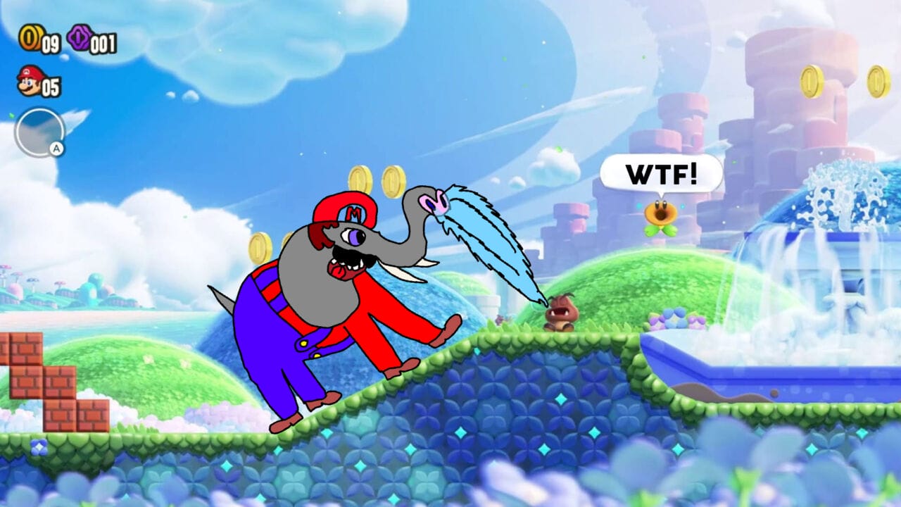 Super Mario Wonder Mario Elefante