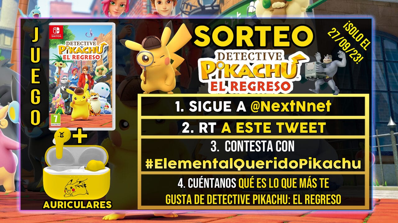 Sorteo Detective Pikachu El regreso + auriculares Pikachu