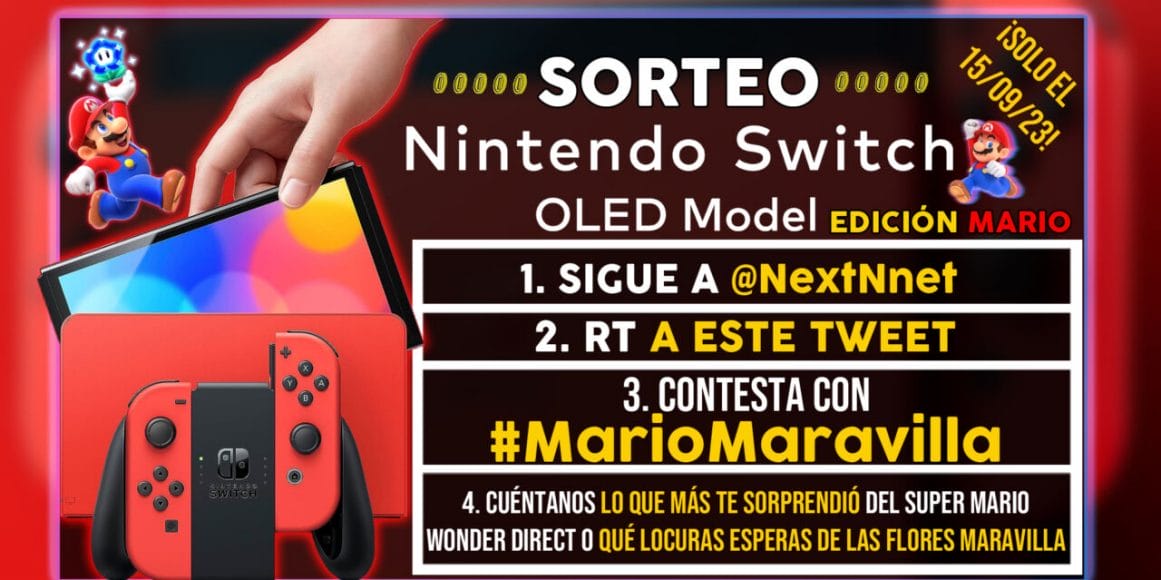 Sorteo Nintendo Switch OLED Roja Edición Mario