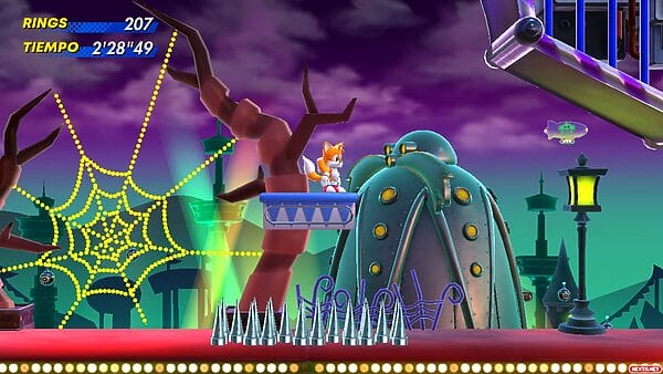 Tails perdido en un parque de atracciones