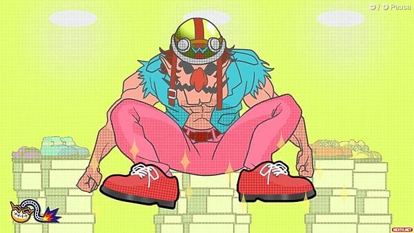 WarioWare: Move It! Dibujo de Wario imitando el meme de las zapatillas con tremendo drip