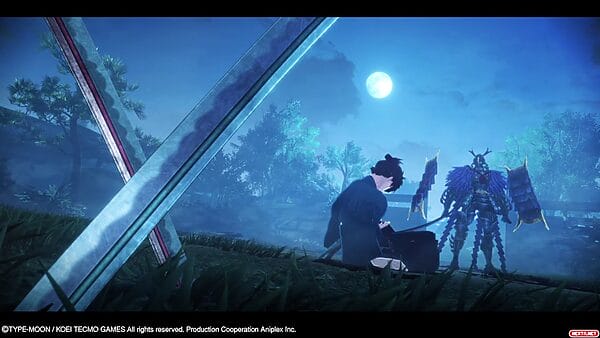 imágen de Fate Samurai/Remmant Iori Musashi sale tirado en el suelo frente a su rival Rider