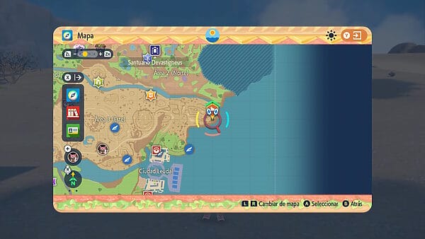 Mapa Guia Entei Escarlata Purpura